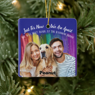 Ceramic Ornament with Pet Memorial Photo Tribute