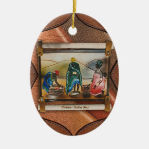 Ceramic ornament with two graphics