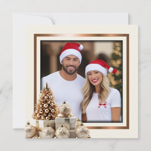 Ceramic Ornaments Photo Frame Holiday Card (Front)