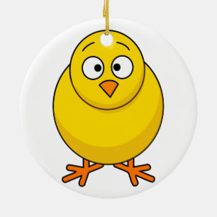 Ceramic Ornaments With Baby Chick