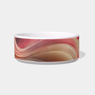 Ceramic Pet Bowl with Abstract Design