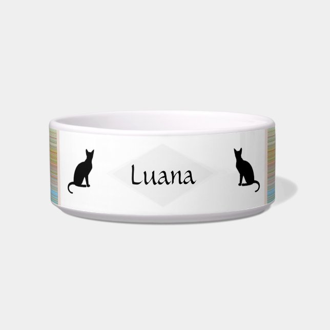 Ceramic Pet Bowl with Pastel Gradient  - HAMbWG (Front)