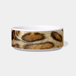 Ceramic Pet Food Bowl - Bengal Cat / Leopard Print