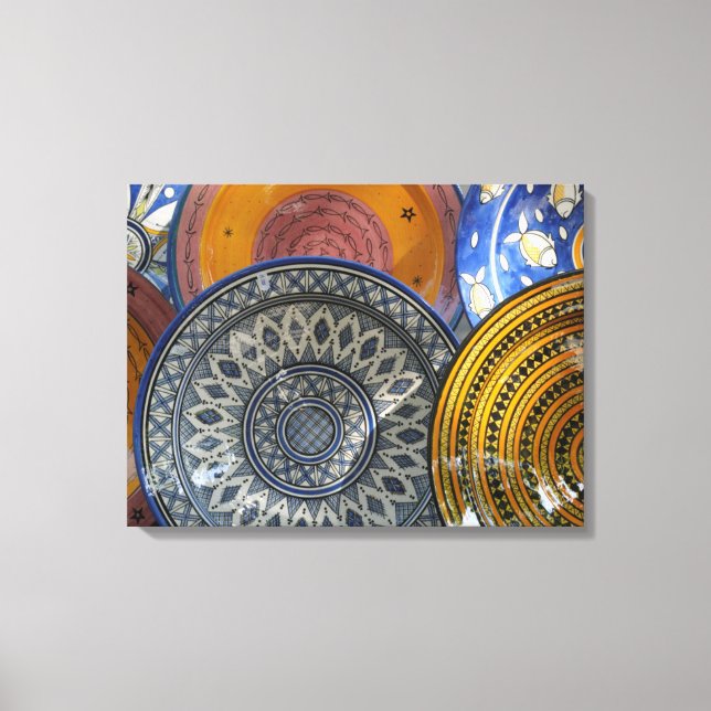 Ceramic Plates Canvas Print (Front)
