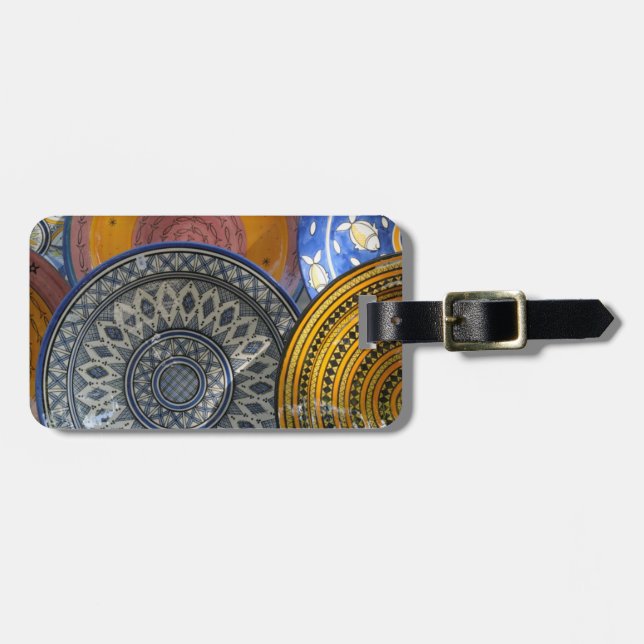 Ceramic Plates Luggage Tag (Front Horizontal)