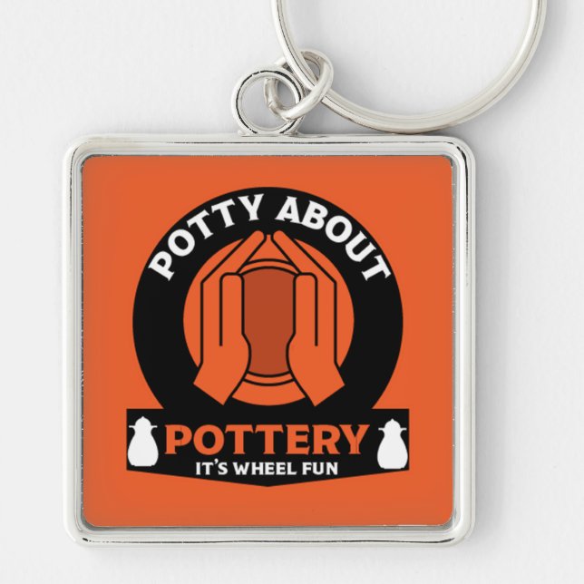 Ceramic Pottery Maker Key Ring (Front)