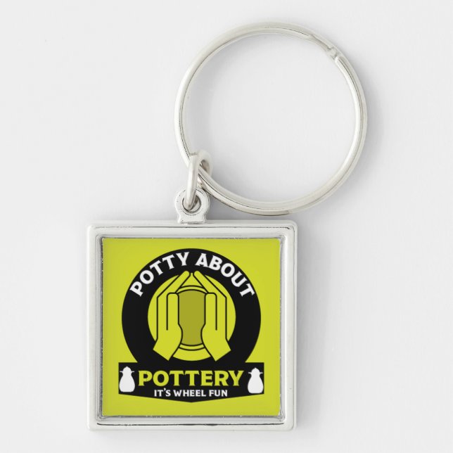 Ceramic Pottery Maker Key Ring (Front)