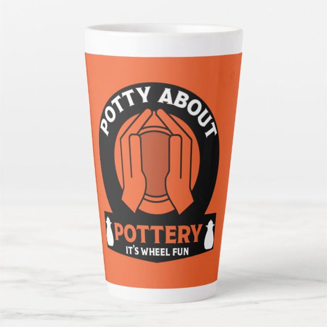 Ceramic Pottery Maker Latte Mug (Front)