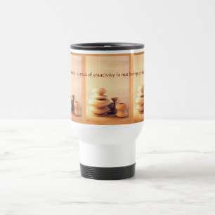 Ceramic Pottery Still Life I - Light and Shadow Travel Mug