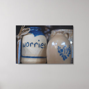Ceramic Solace - Artisanal Worry Jar Canvas Print