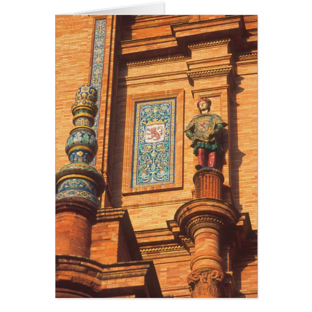 Ceramic statue detail on the Plaza de Espana in (Front)