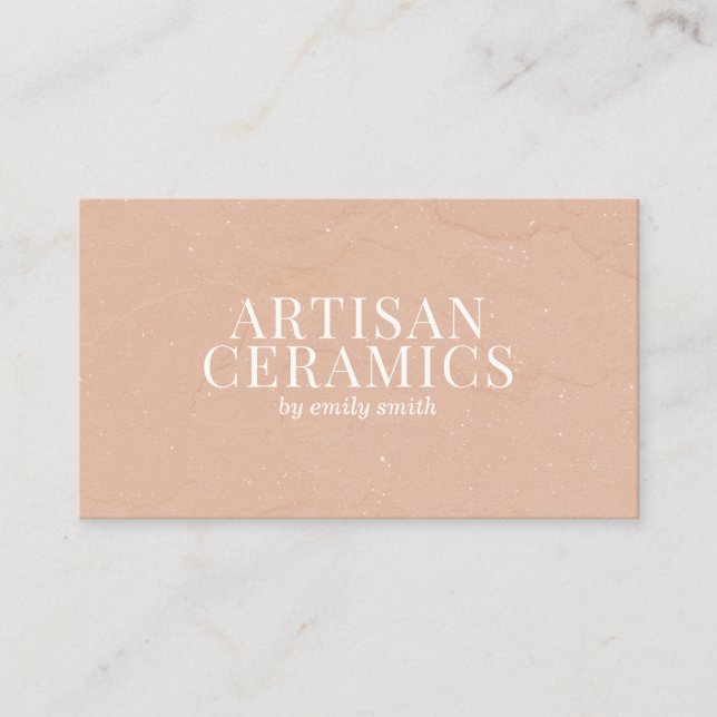 Ceramic Studio Homemade Pottery Business Card (Front)