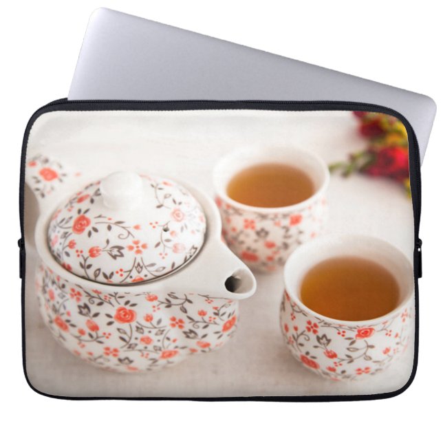 Ceramic Tea Set Laptop Sleeve (Front)