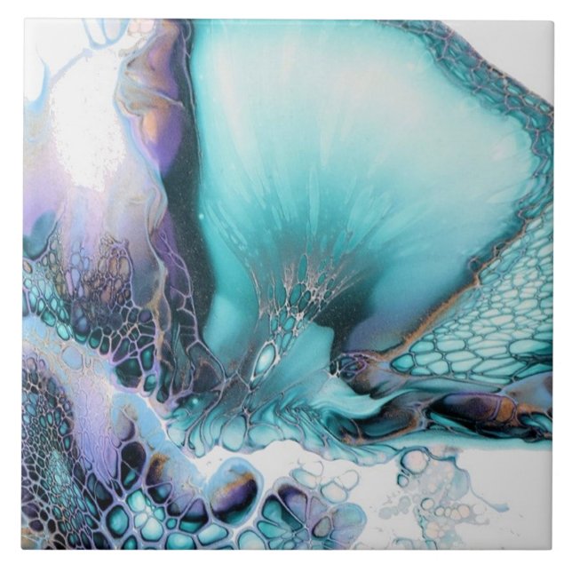 Ceramic Tile - Abstract Alcohol Ink Giclee Print 2 (Front)