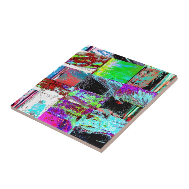 Ceramic Tile – Abstract Grid (Side)