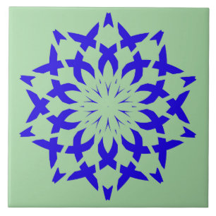 Ceramic Tile, An elegant blue & green design Ce Tile