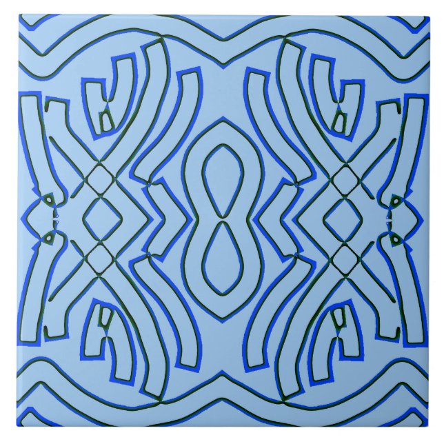 Ceramic Tile, An elegant classic outlines design Tile (Front)