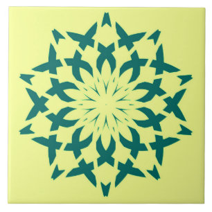 Ceramic Tile, An elegant lemon & green design Tile