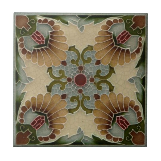 Ceramic Tile Antique Tiles Art Nouveau Zazzle.co.uk