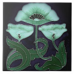 Ceramic Tile - Art Nouveau Floral Design<br><div class="desc">Choose from one of two size tile before the check-out.

Welcome all feedback & photo's of your purchases,  which could help other customers in making the right choice for their project.</div>