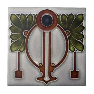 Ceramic Tile - Art Nouveau Vintage Floral