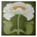 Ceramic Tile - Art Nouveau White Peony<br><div class="desc">Lovely design printed on a ceramic tile for your home.
Once you have your order please leave your feedback & pic's in situ on my page you bought it from, thanks</div>