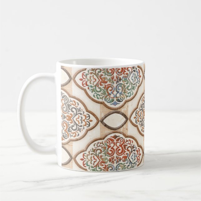 Ceramic Tile: Artistic Wall Decor Coffee Mug (Left)