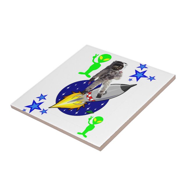 Ceramic Tile Astronaut (Side)