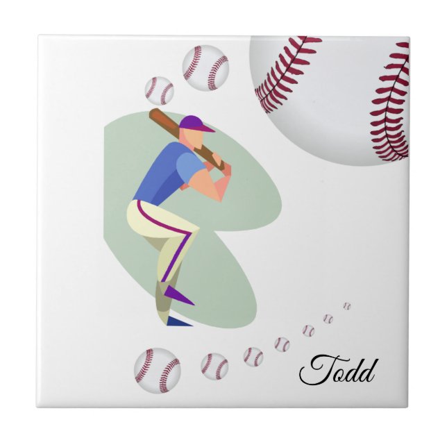 Ceramic Tile Baseball (Front)