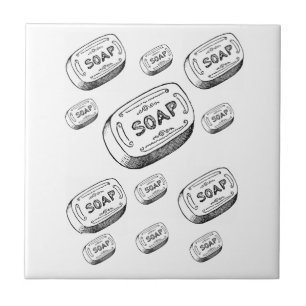 Ceramic Tile Bathroom Soap Vintage