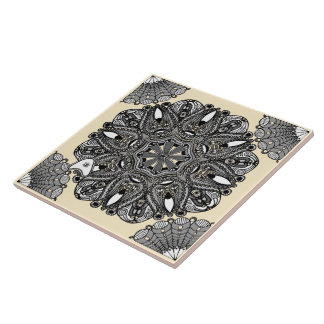 Ceramic Tile Beige B "The Touch Of Infinity"