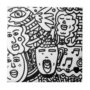 Ceramic Tile - Black and White