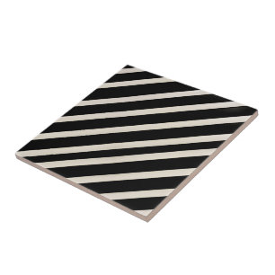 Ceramic Tile Black and White Stripe