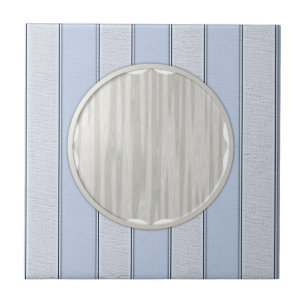 Ceramic Tile Blue Grey Stripe 