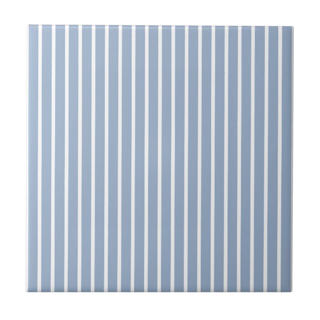 Ceramic Tile  Blue Stripe  (Front)