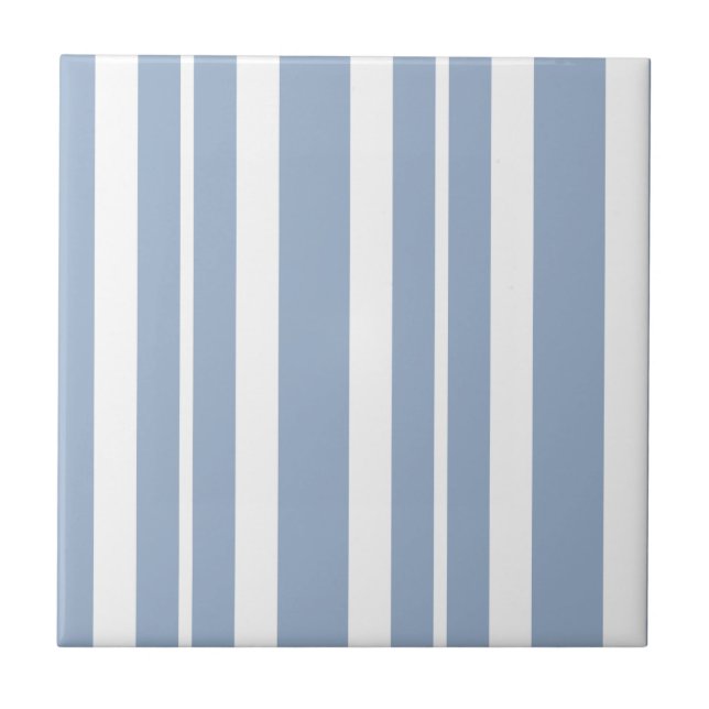 Ceramic Tile  Blue Stripe  (Front)