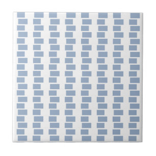 Ceramic Tile Blue Stripe Square