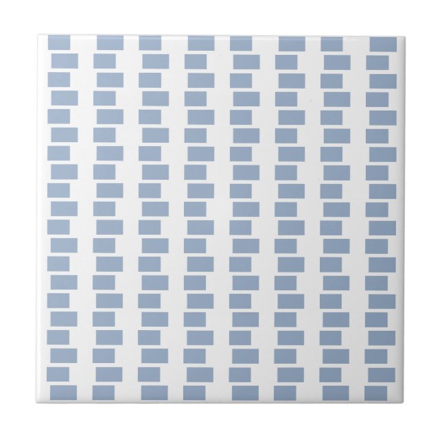 Ceramic Tile  Blue Stripe Square (Front)