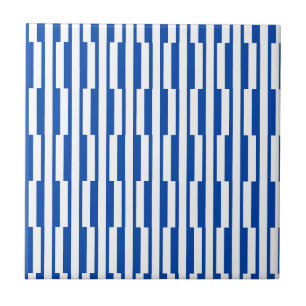 Ceramic Tile Blue & White Stripe