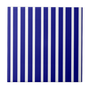 Ceramic Tile Blue & White Stripe