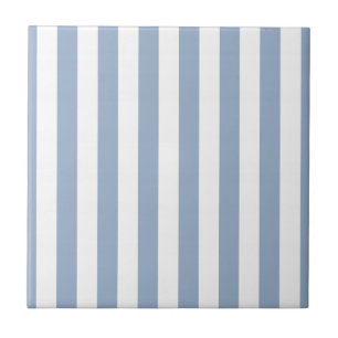 Ceramic Tile Blue & White Stripe