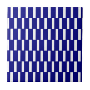 Ceramic Tile Blue & White Stripe