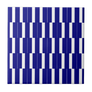 Ceramic Tile Blue & White Stripe