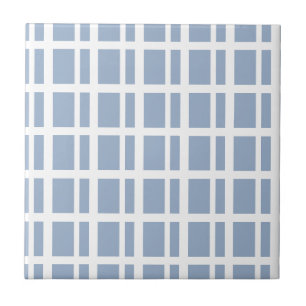 Ceramic Tile Blue & White Stripe