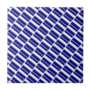 Ceramic Tile Blue & White Stripe