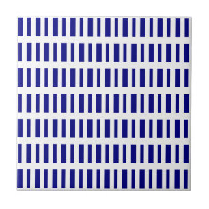 Ceramic Tile Blue & White Stripe