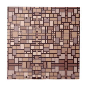 Ceramic Tile Brown Earth Tones Abstract