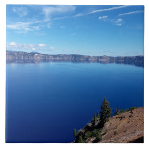 Ceramic Tile Coaster Crater Lake