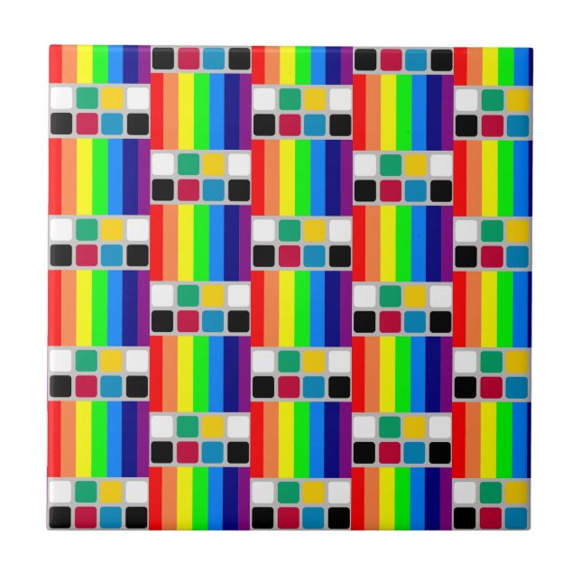 Ceramic Tile Colorful Colors Square  (Front)