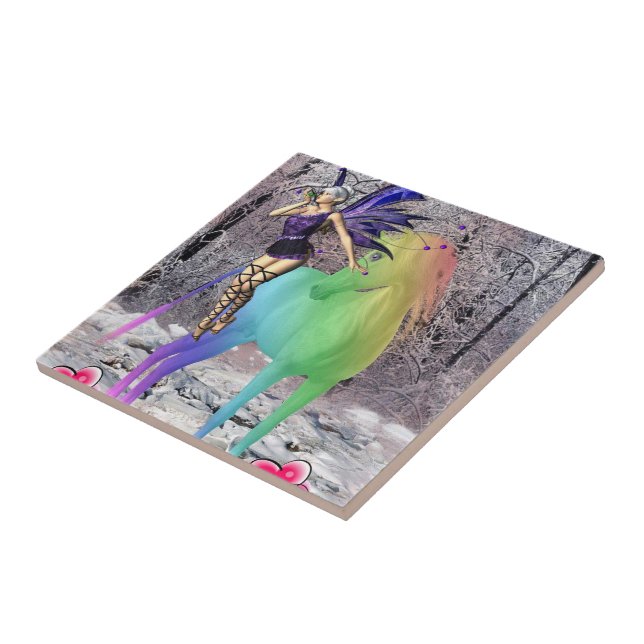 Ceramic Tile Fairy Pony (Side)